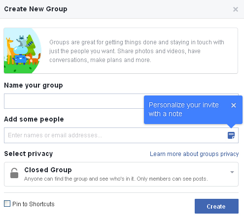 how to create a facebook group