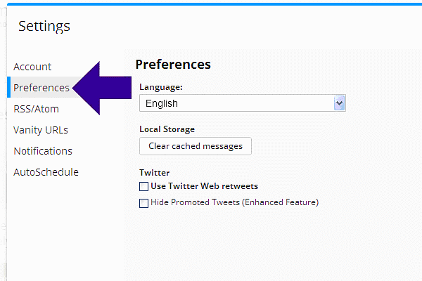 Hootsuite Account Preferences