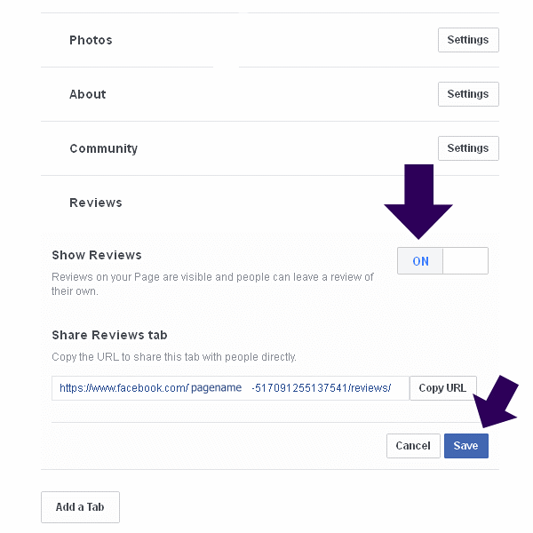 Adding a Facebook Review Button