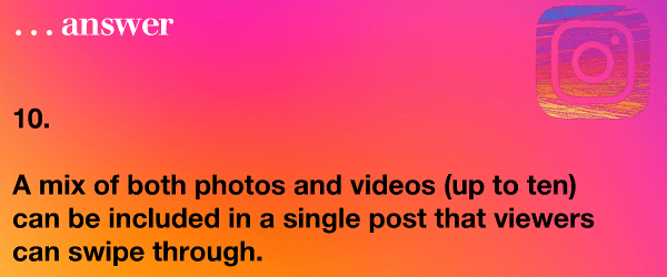 10 Maximum Number of Photos that can be Added to an Instagram Carousel Ad