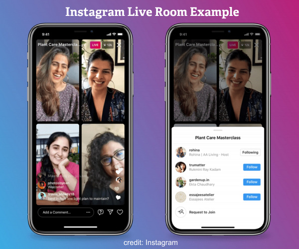 instagram live rooms