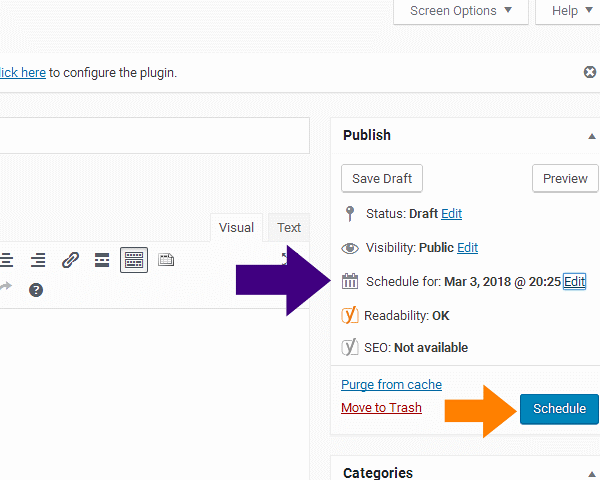 schedule wordpress posts