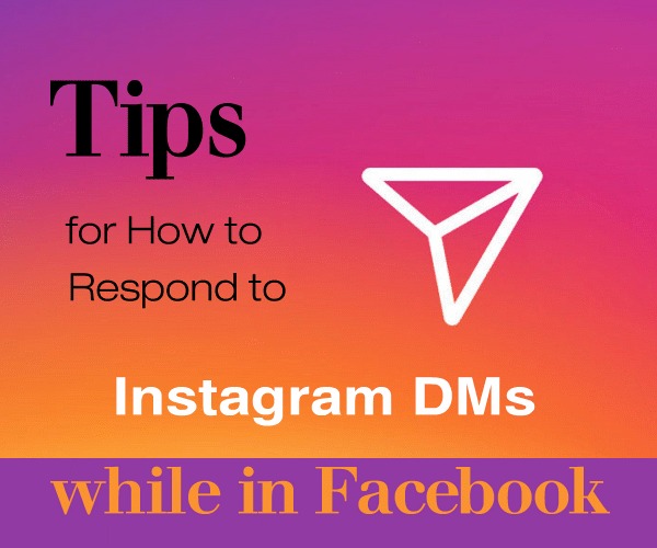 How to DM on Insta via FB :)