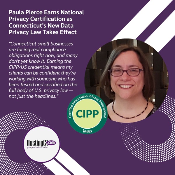 Windsor Entrepreneur Earns National Privacy Certification as Connecticut's New Data Privacy Law Takes Effect
