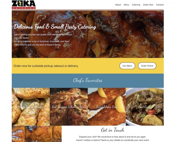 Zuka Catering Rebrands and Upgrades Their Restaurant Online 