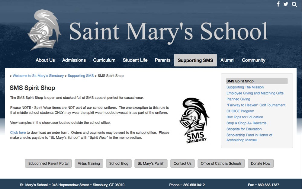 St. Mary's School Simsbury